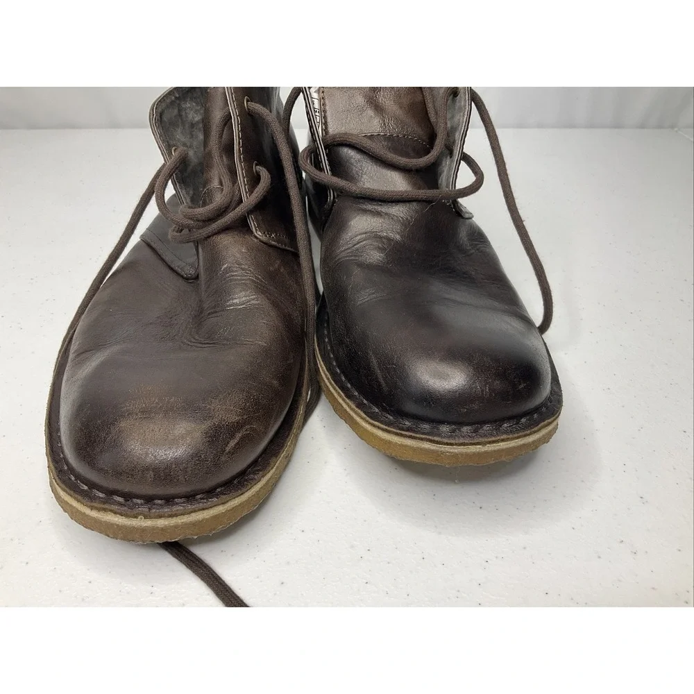 UGG Leighton Chukka Boot 3275 Leather Shoes Chocolate Brown 2 eye Men Sz 12‎